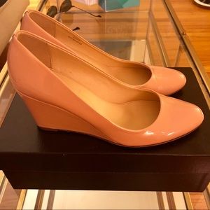 JCREW Martina Patent Wedges - Size 8